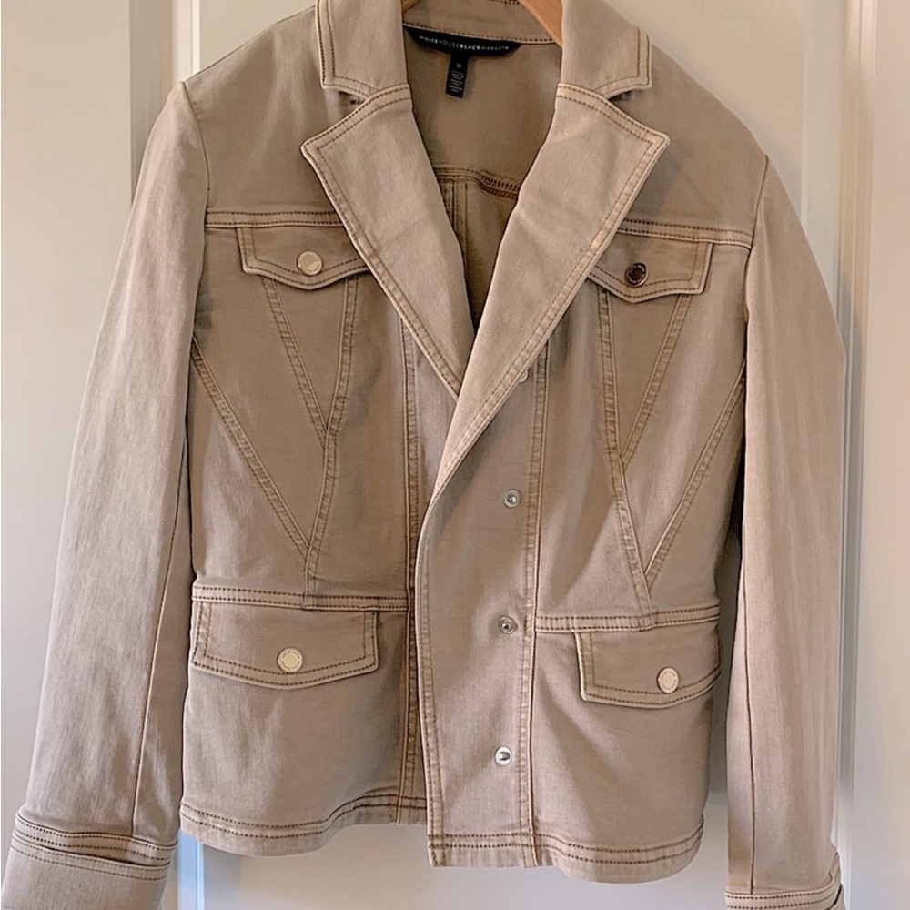 WHBM neutral moto jacket